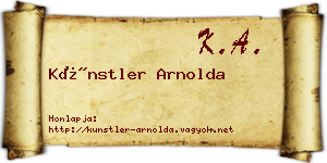 Künstler Arnolda névjegykártya